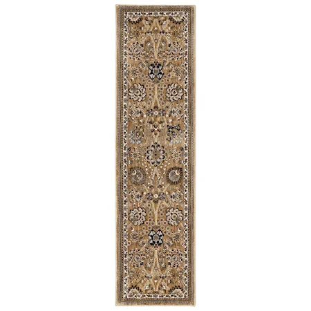 2'1x7'10 Aden Gold Rug Runner